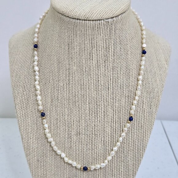 JCM Jacmel Mauritius Genuine Freshwater Pearl Necklace 14kt Gold - Main Image